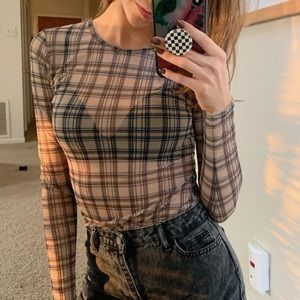 ⚡️ Nasty Gal plaid top ⚡️